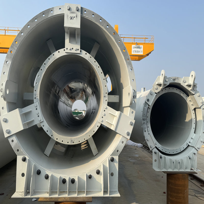 Chemical Plant Steel Chimney Steel Structure Fabrication For Environmental Equipment