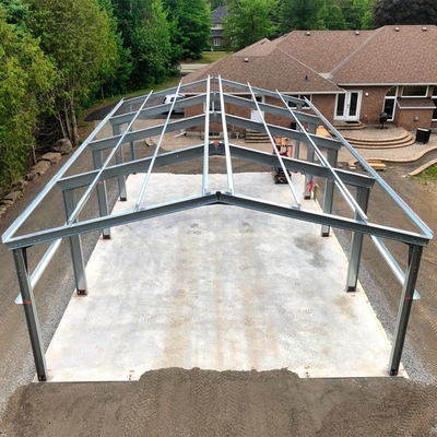 Pre Engineered Box Section Steel Building System Prefab Construction For Logistics Centers / Plants