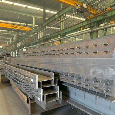 Stud Welded H Shaped Steel Column Structure On Concrete Building Construction