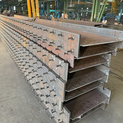 Stud Welded H Shaped Steel Column Structure On Concrete Building Construction