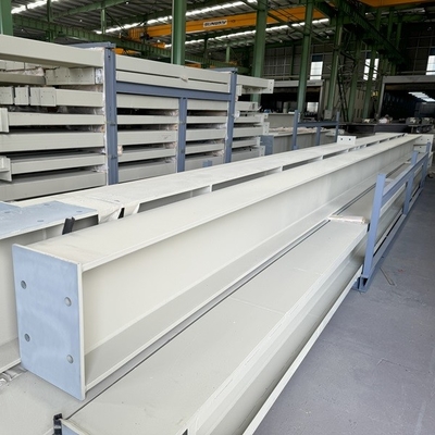 Customized Steel Structure Workshop H Type Steel Girder Painted / Galvanized