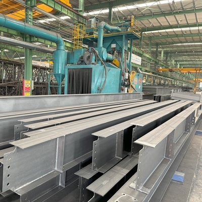 Customized Steel Structure Workshop H Type Steel Girder Painted / Galvanized