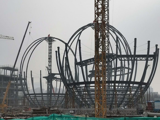 Modern Prefab Steel Commercial Building Hot Dip Galvanized Customized
