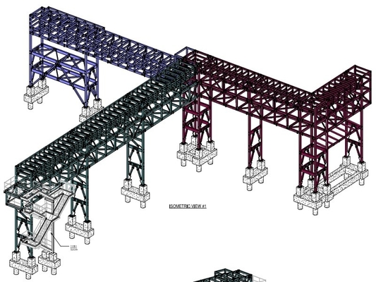 Modular Steel Pipe Rack System Fire Resistant ASTM A572