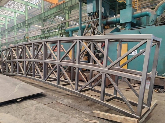Long Span Structural Steel Roof Truss Systems For Industrial Warehouses / Airport Terminals