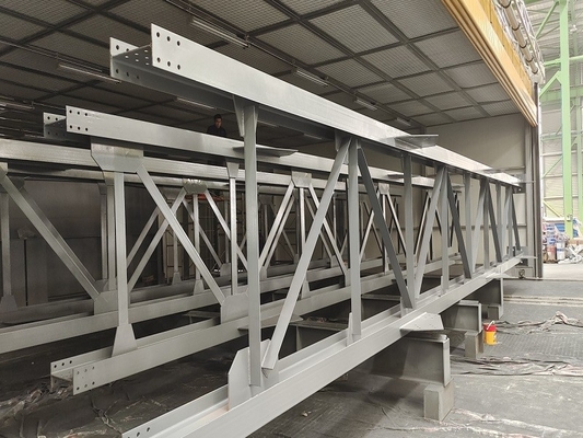 Hot Dip Galvanized Steel Truss Structures Fabricated With H Beams