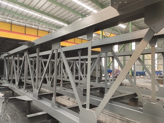 Hot Dip Galvanized Steel Truss Structures Fabricated With H Beams