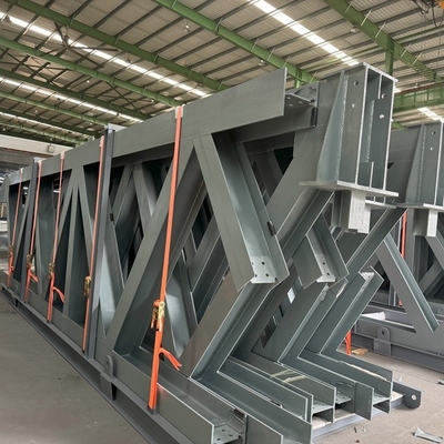 Customized Heavy Duty Steel Truss Structure Fabricated For Bridge
