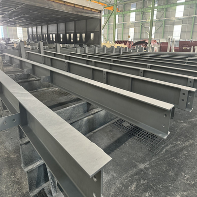 Pipe Rack Steel Structure Fabircation Custom H Beams Painting / Galvanized