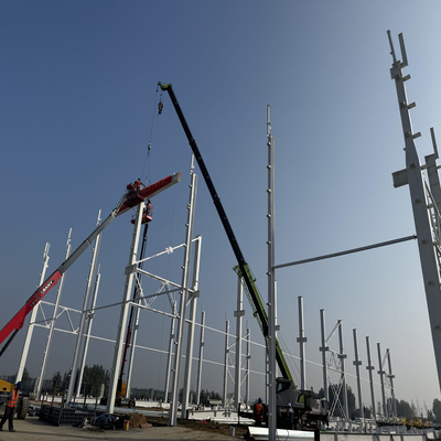 Quick Install Prefab Galvanized Steel Structure Fabrication With Protective Paint Coating