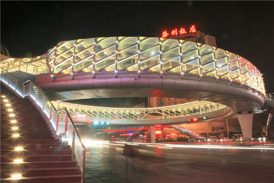 Large Span Space Circular Steel Structure Bridge with HDG or Painting Surface