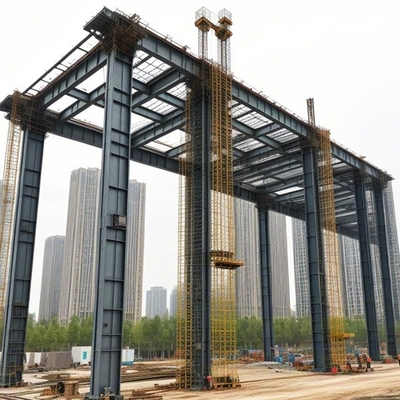 Customized High Rise Steel Building Solution Painted / Galvanized Surface