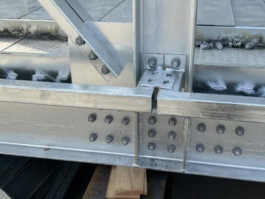 Mexican belt conveyor gallery, EU-standard processing, pre-assembly, with errors controlled within 3mm